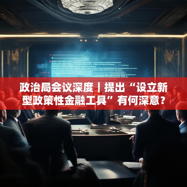 政治局会议深度｜提出“设立新型政策性金融工具”有何深意？