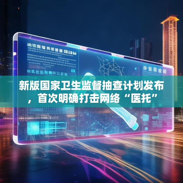 新版国家卫生监督抽查计划发布，首次明确打击网络“医托”
