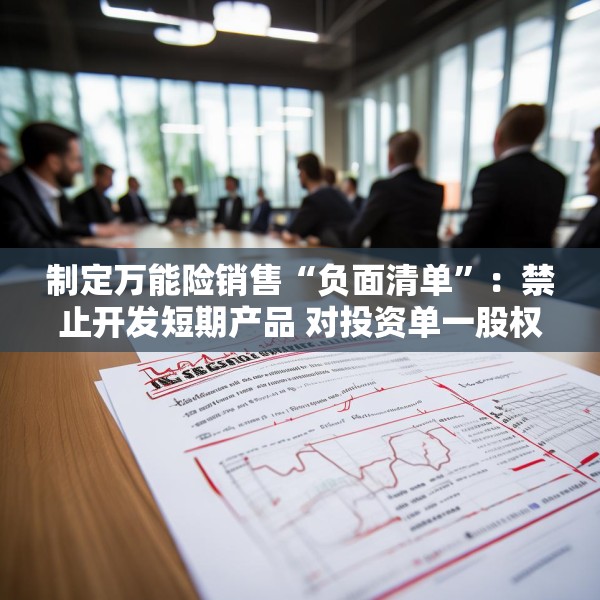 制定万能险销售“负面清单”：禁止开发短期产品 对投资单一股权投资基金比例从严设置上限