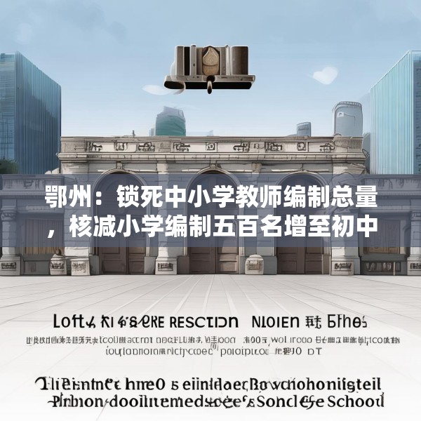 鄂州：锁死中小学教师编制总量，核减小学编制五百名增至初中