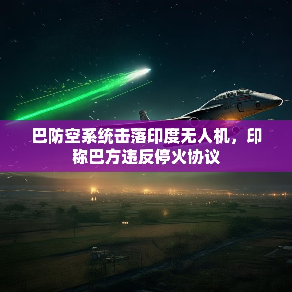 巴防空系统击落印度无人机，印称巴方违反停火协议