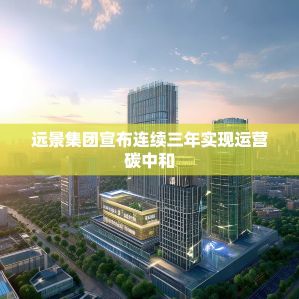 远景集团宣布连续三年实现运营碳中和