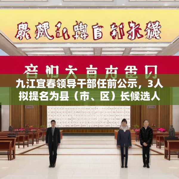 九江宜春领导干部任前公示，3人拟提名为县（市、区）长候选人