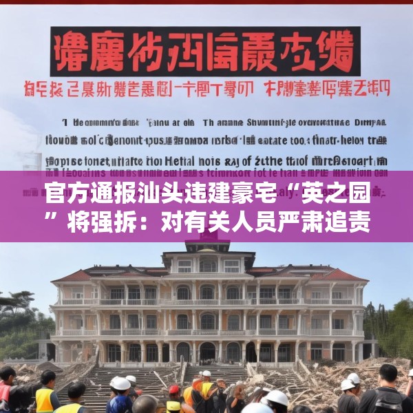 官方通报汕头违建豪宅“英之园”将强拆：对有关人员严肃追责问责