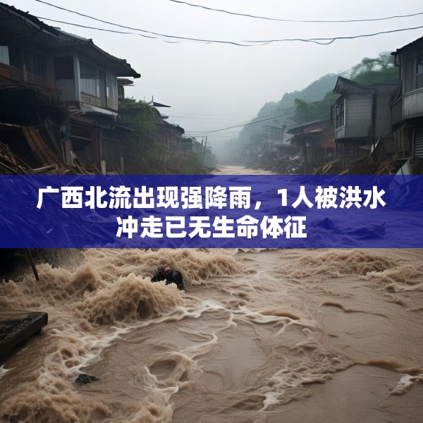 广西北流出现强降雨，1人被洪水冲走已无生命体征