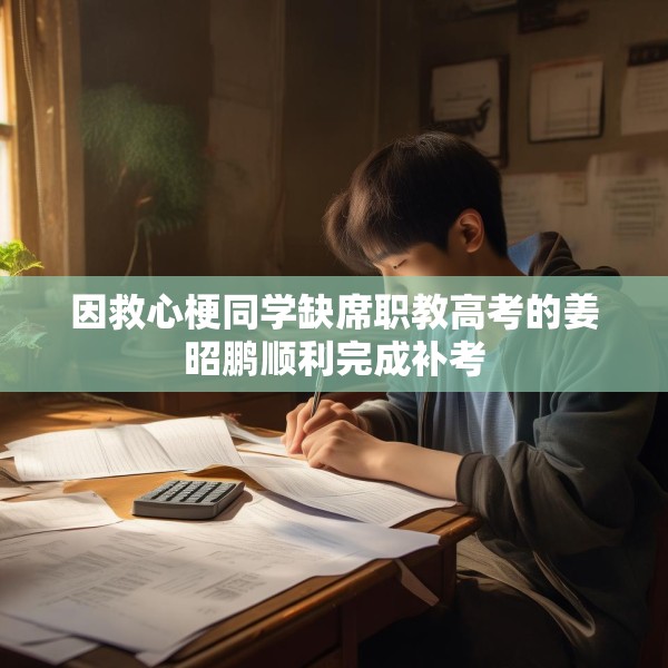 因救心梗同学缺席职教高考的姜昭鹏顺利完成补考