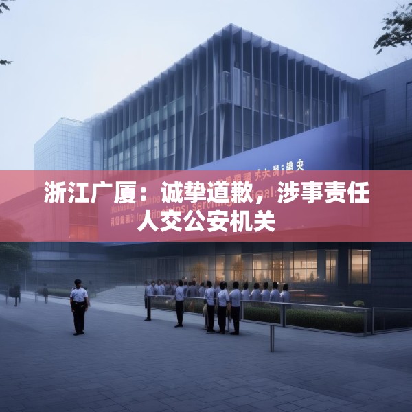 浙江广厦：诚挚道歉，涉事责任人交公安机关