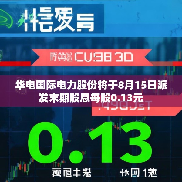 华电国际电力股份将于8月15日派发末期股息每股0.13元