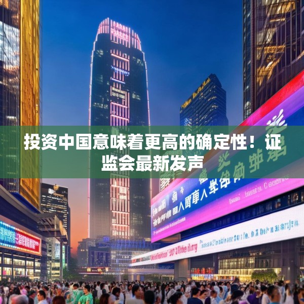投资中国意味着更高的确定性！证监会最新发声