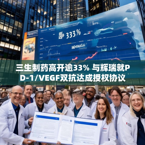 三生制药高开逾33% 与辉瑞就PD-1/VEGF双抗达成授权协议