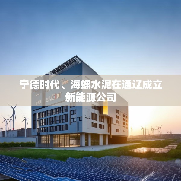 宁德时代、海螺水泥在通辽成立新能源公司