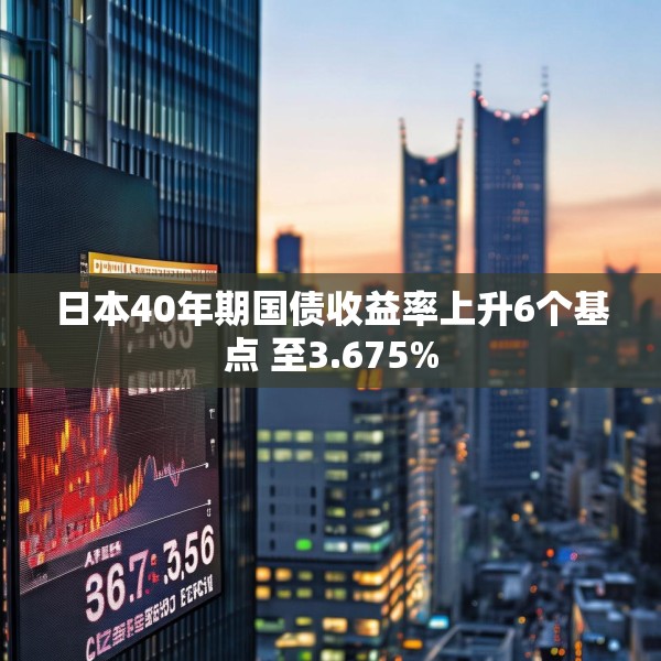 日本40年期国债收益率上升6个基点 至3.675%