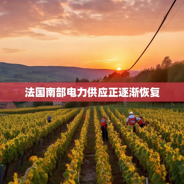 法国南部电力供应正逐渐恢复