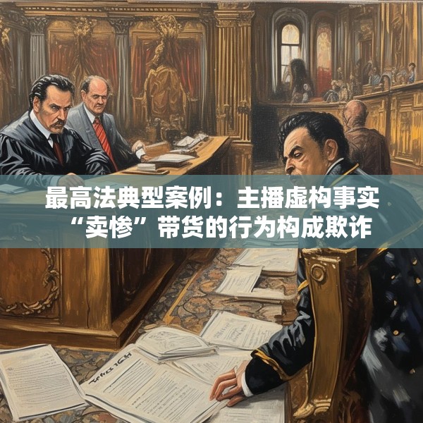 最高法典型案例：主播虚构事实“卖惨”带货的行为构成欺诈