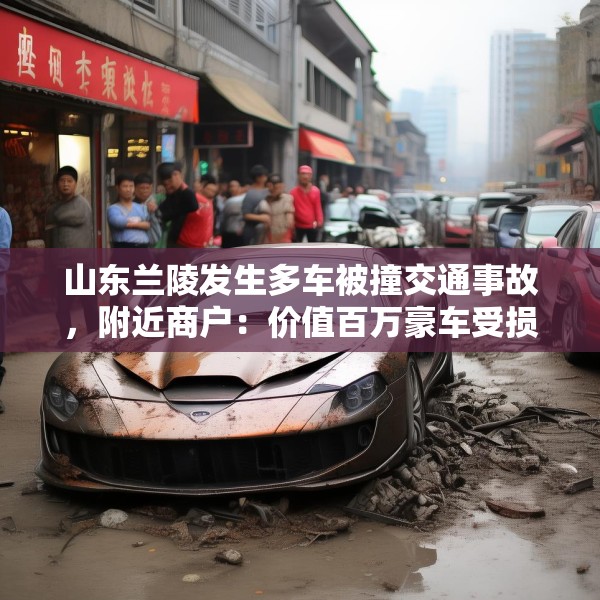 山东兰陵发生多车被撞交通事故，附近商户：价值百万豪车受损