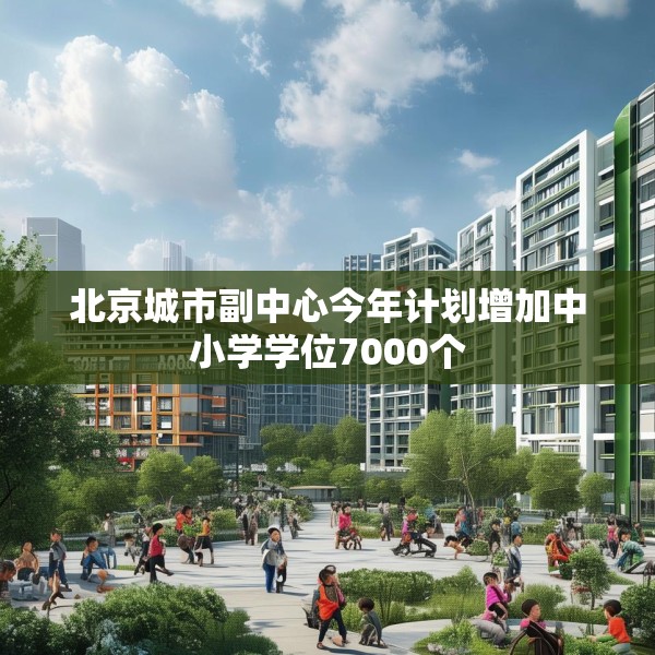 北京城市副中心今年计划增加中小学学位7000个