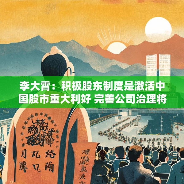 李大霄：积极股东制度是激活中国股市重大利好 完善公司治理将夯实中国股市基础
