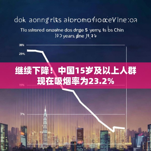 继续下降！中国15岁及以上人群现在吸烟率为23.2%