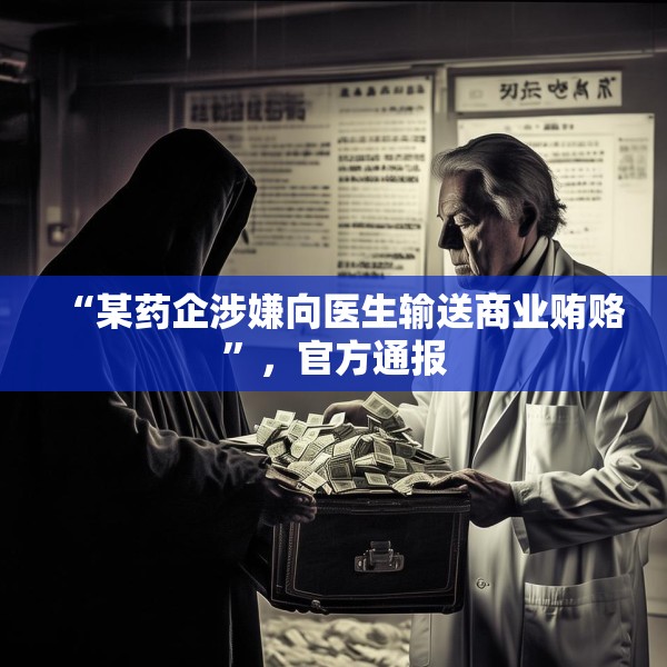 “某药企涉嫌向医生输送商业贿赂”，官方通报