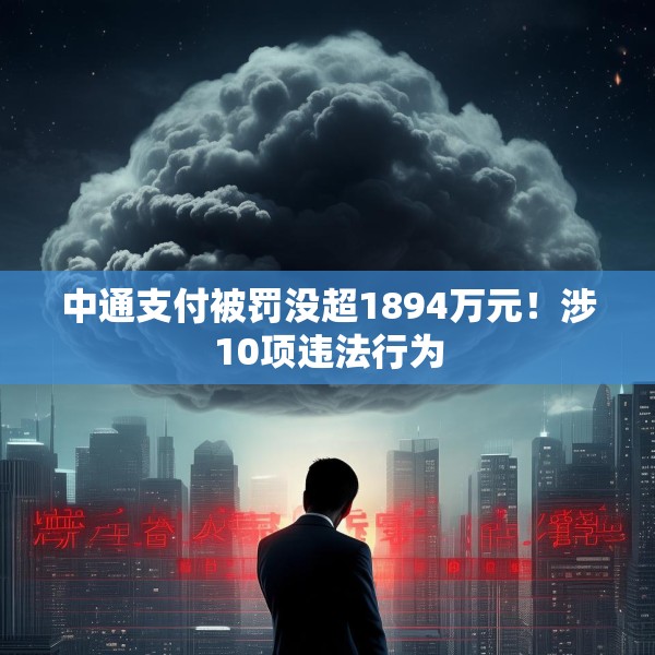 中通支付被罚没超1894万元！涉10项违法行为