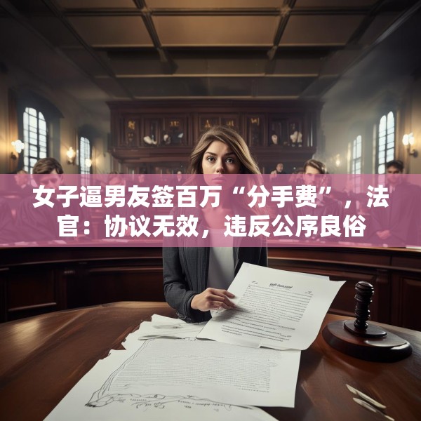 女子逼男友签百万“分手费”，法官：协议无效，违反公序良俗