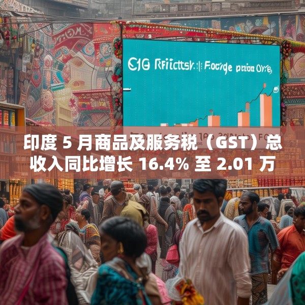 印度 5 月商品及服务税（GST）总收入同比增长 16.4% 至 2.01 万亿卢比