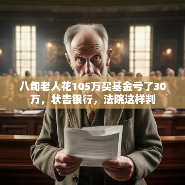 八旬老人花105万买基金亏了30万，状告银行，法院这样判