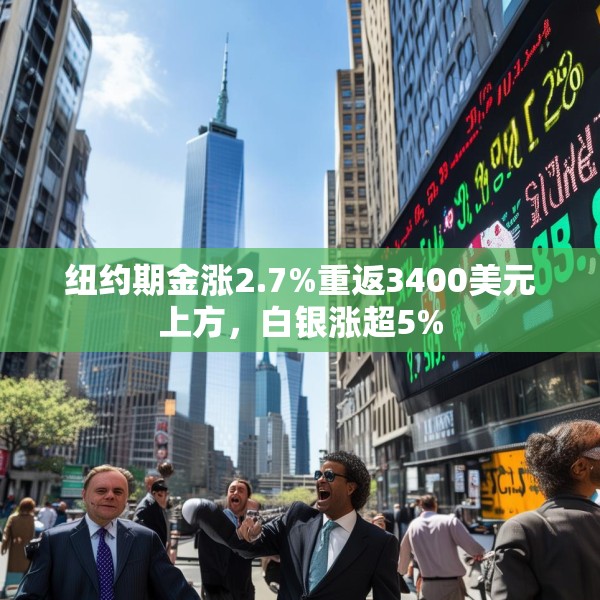 纽约期金涨2.7%重返3400美元上方，白银涨超5%