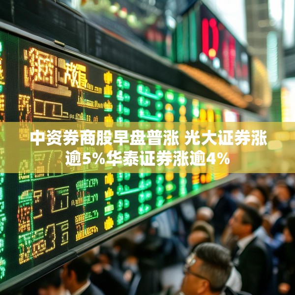 中资券商股早盘普涨 光大证券涨逾5%华泰证券涨逾4%