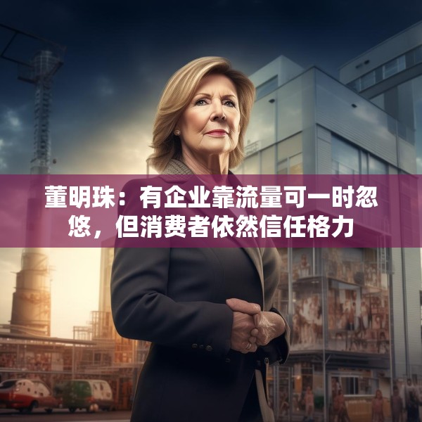 董明珠：有企业靠流量可一时忽悠，但消费者依然信任格力
