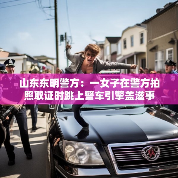 山东东明警方：一女子在警方拍照取证时跳上警车引擎盖滋事