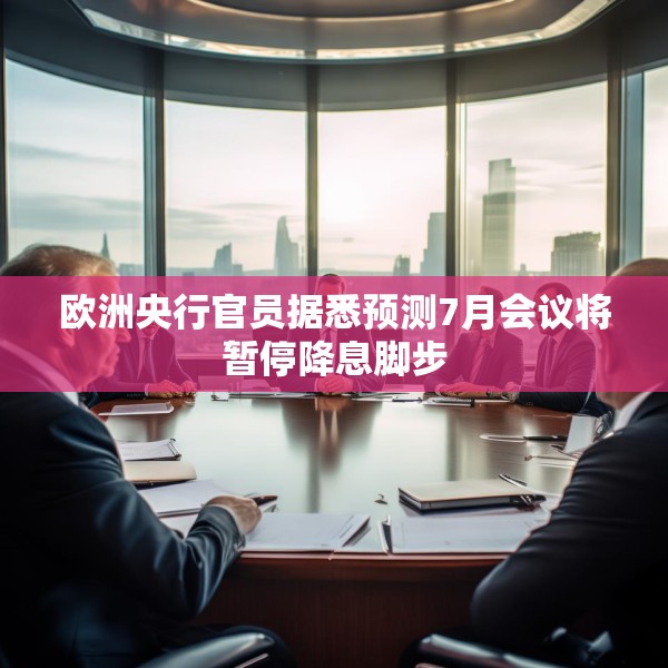 欧洲央行官员据悉预测7月会议将暂停降息脚步