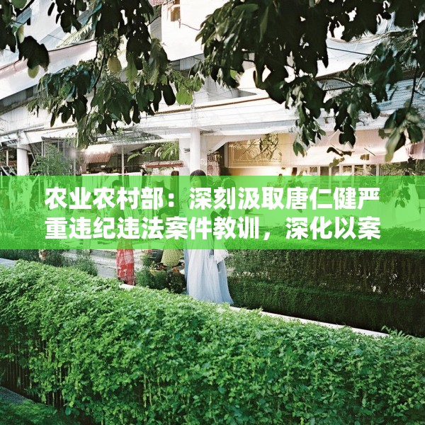 农业农村部：深刻汲取唐仁健严重违纪违法案件教训，深化以案促学促查促改