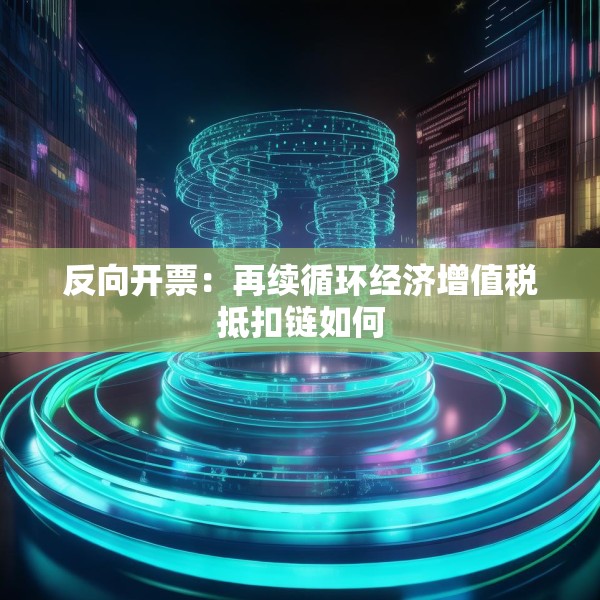 反向开票：再续循环经济增值税抵扣链如何