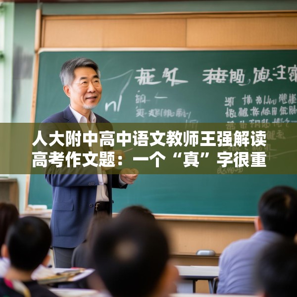 人大附中高中语文教师王强解读高考作文题：一个“真”字很重要