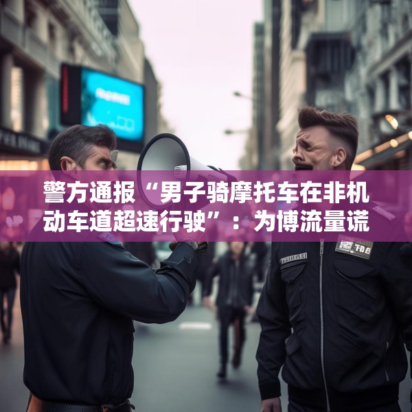 警方通报“男子骑摩托车在非机动车道超速行驶”：为博流量谎称赶考，将处罚