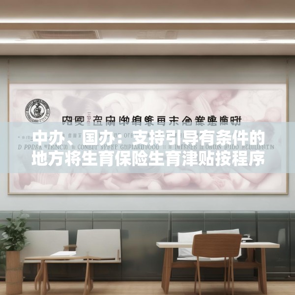 中办、国办：支持引导有条件的地方将生育保险生育津贴按程序直接发放给参保人