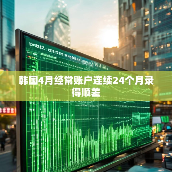 韩国4月经常账户连续24个月录得顺差