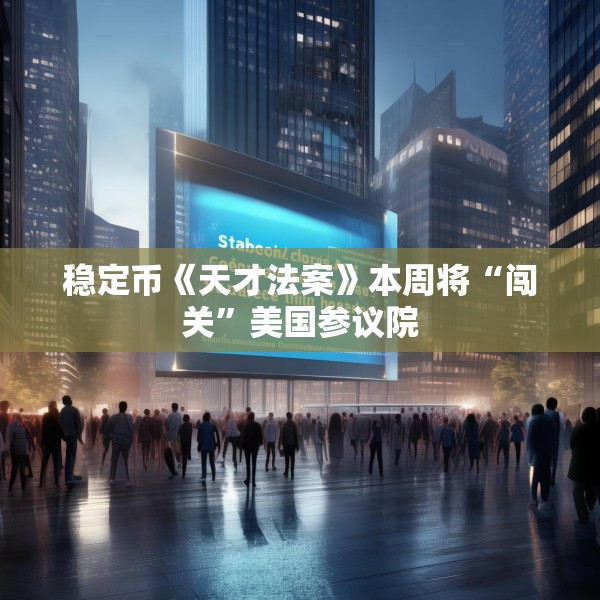 稳定币《天才法案》本周将“闯关”美国参议院