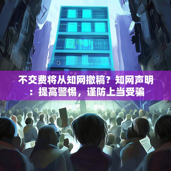 不交费将从知网撤稿？知网声明：提高警惕，谨防上当受骗