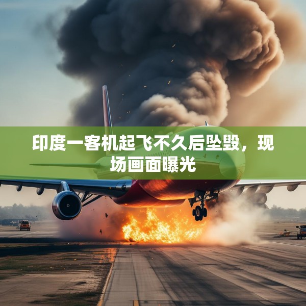 印度一客机起飞不久后坠毁，现场画面曝光