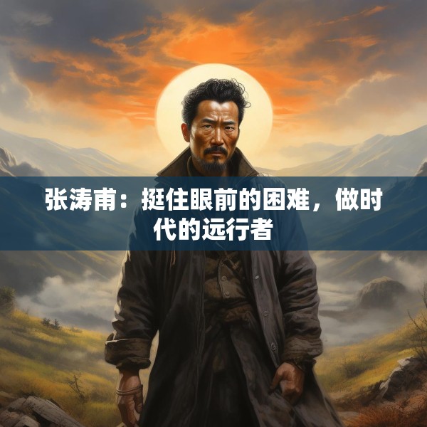 张涛甫：挺住眼前的困难，做时代的远行者