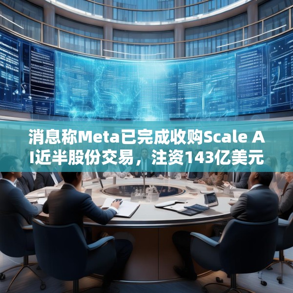 消息称Meta已完成收购Scale AI近半股份交易，注资143亿美元