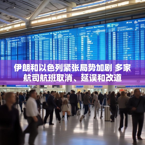 伊朗和以色列紧张局势加剧 多家航司航班取消、延误和改道