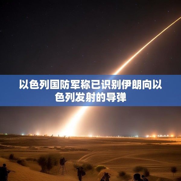 以色列国防军称已识别伊朗向以色列发射的导弹