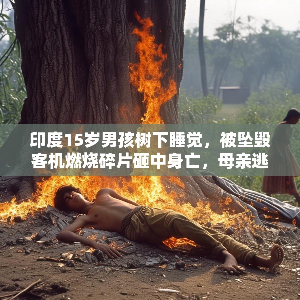印度15岁男孩树下睡觉，被坠毁客机燃烧碎片砸中身亡，母亲逃出火海