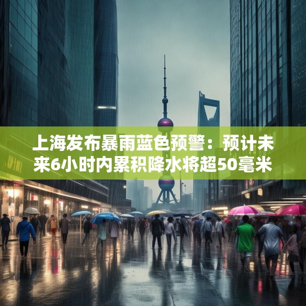 上海发布暴雨蓝色预警：预计未来6小时内累积降水将超50毫米