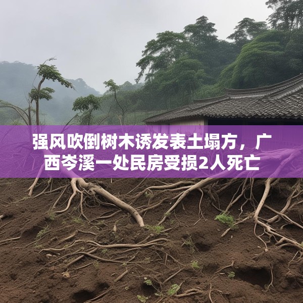 强风吹倒树木诱发表土塌方，广西岑溪一处民房受损2人死亡