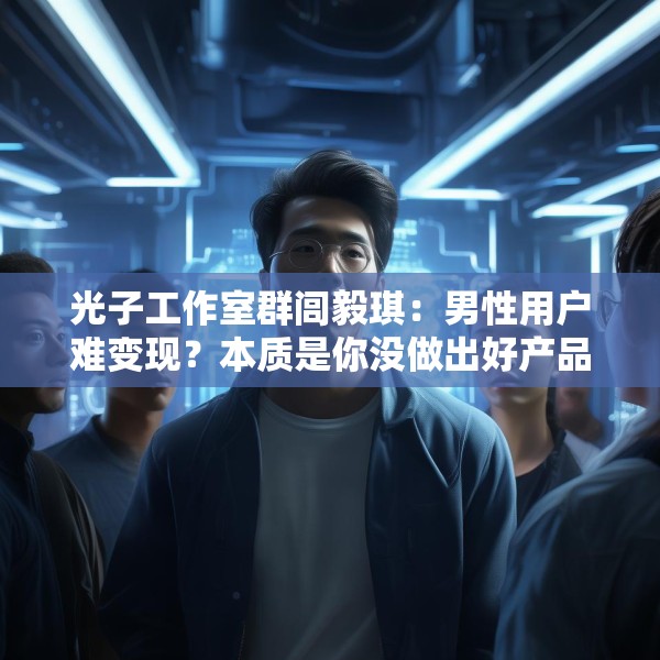 光子工作室群闾毅琪：男性用户难变现？本质是你没做出好产品